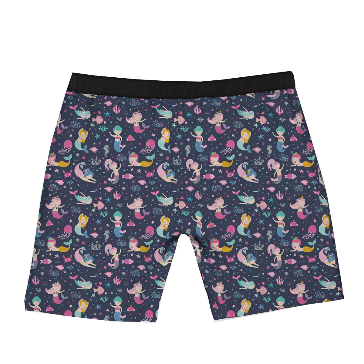 Mermaid Cute Print Pattern Boxer Briefs-grizzshop