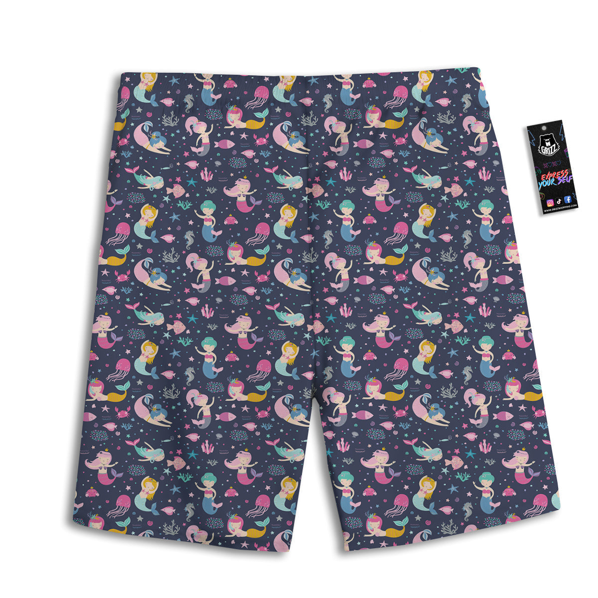 Palm Leaf Night Tropical Print Pattern Men's Athletic Shorts