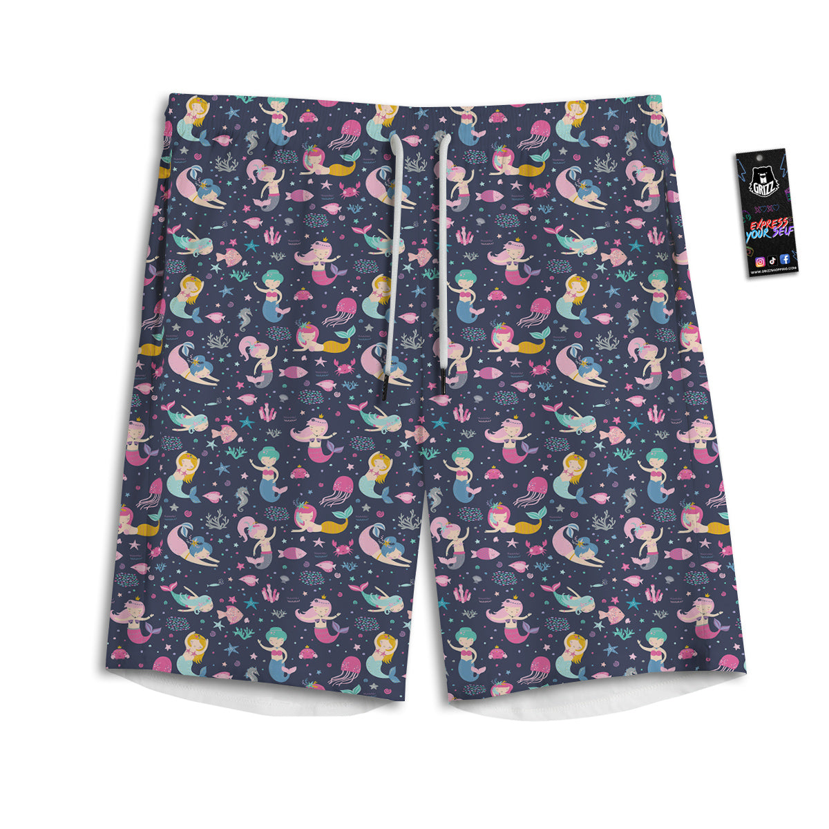 Palm Leaf Night Tropical Print Pattern Men's Athletic Shorts
