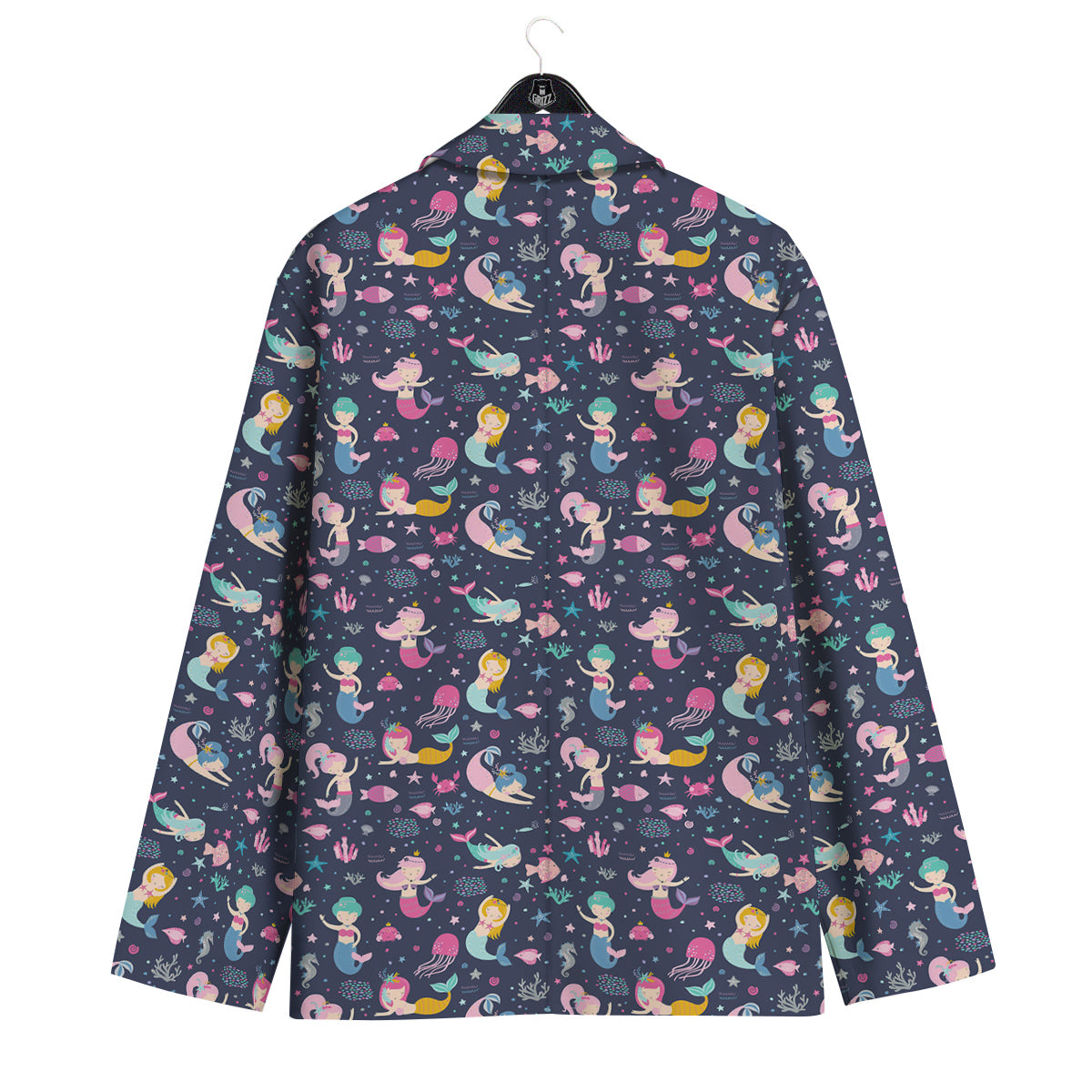 Mermaid Cute Print Pattern Men's Sport Coat-grizzshop