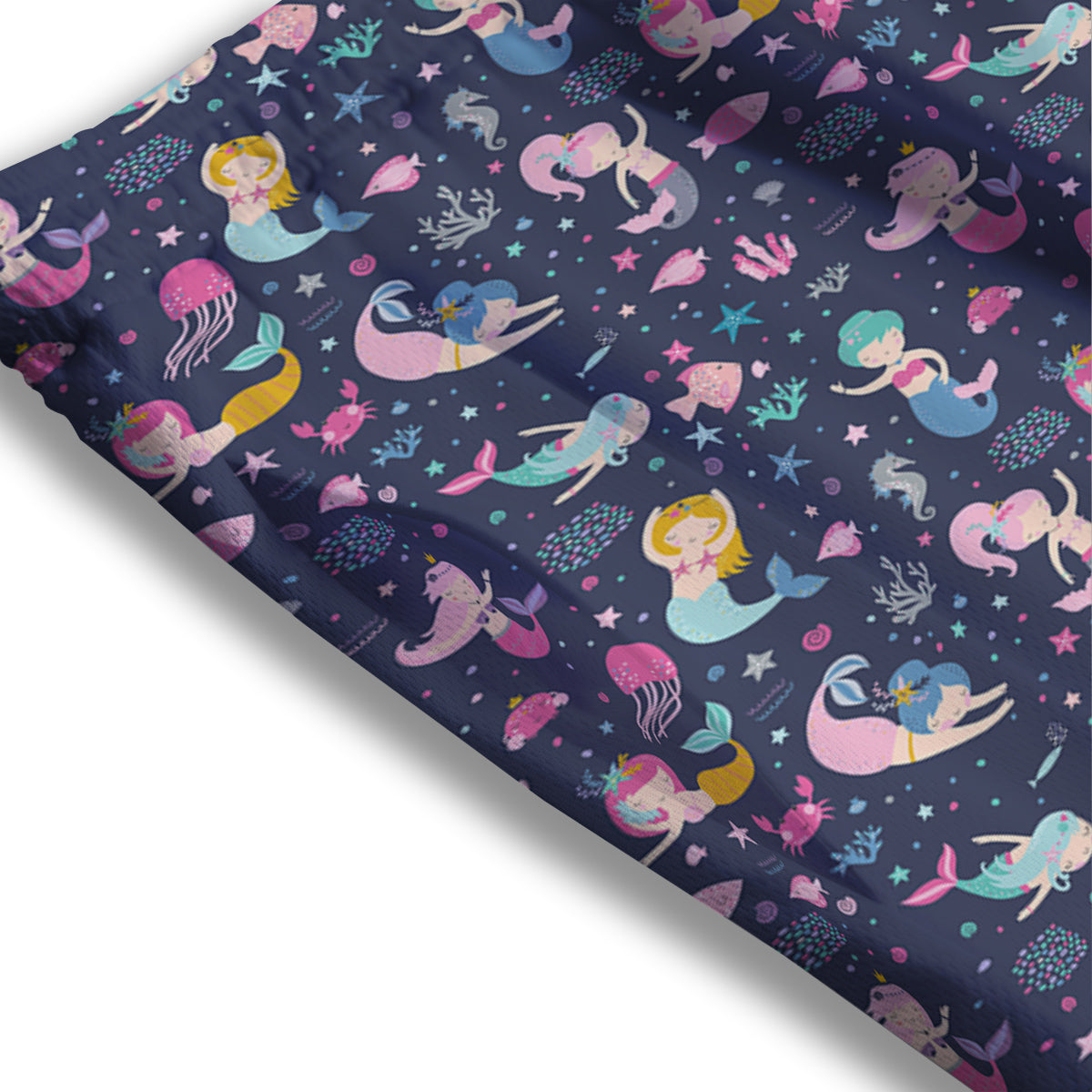 Mermaid Cute Print Pattern Mesh Shorts