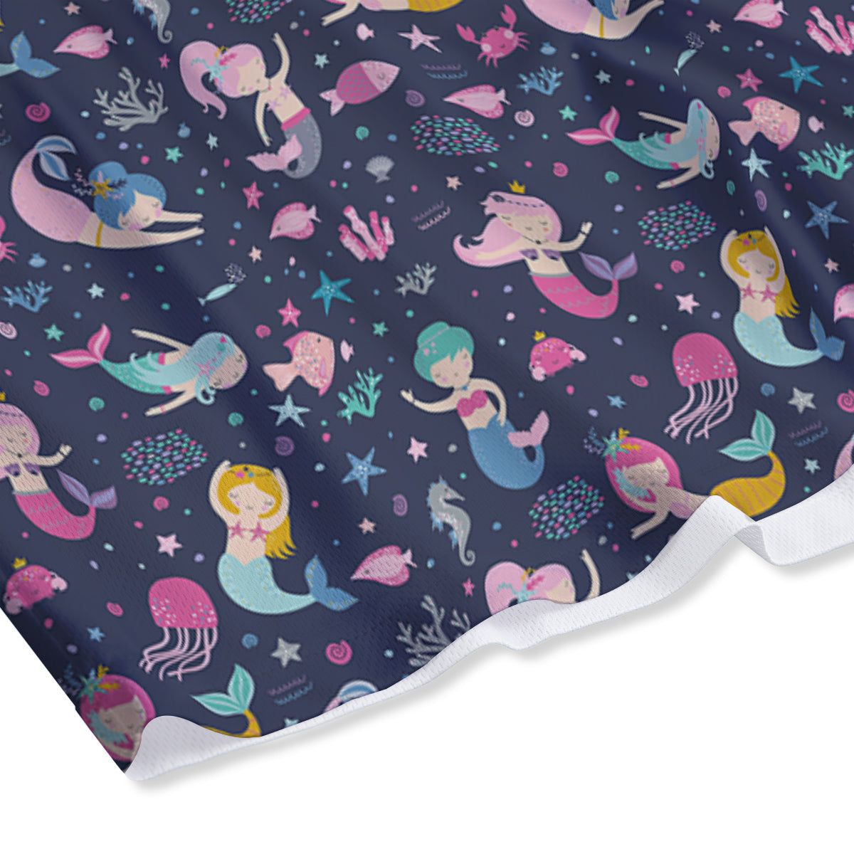 Mermaid Cute Print Pattern Mesh Shorts