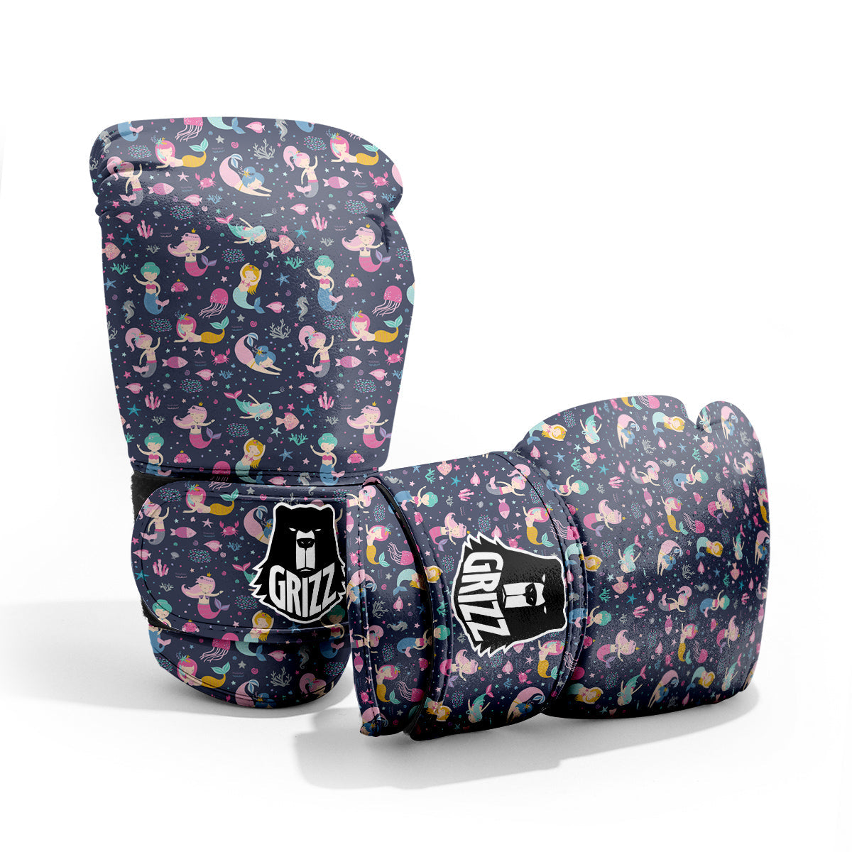 Mermaid Cute Print Pattern Pro Boxing Glove