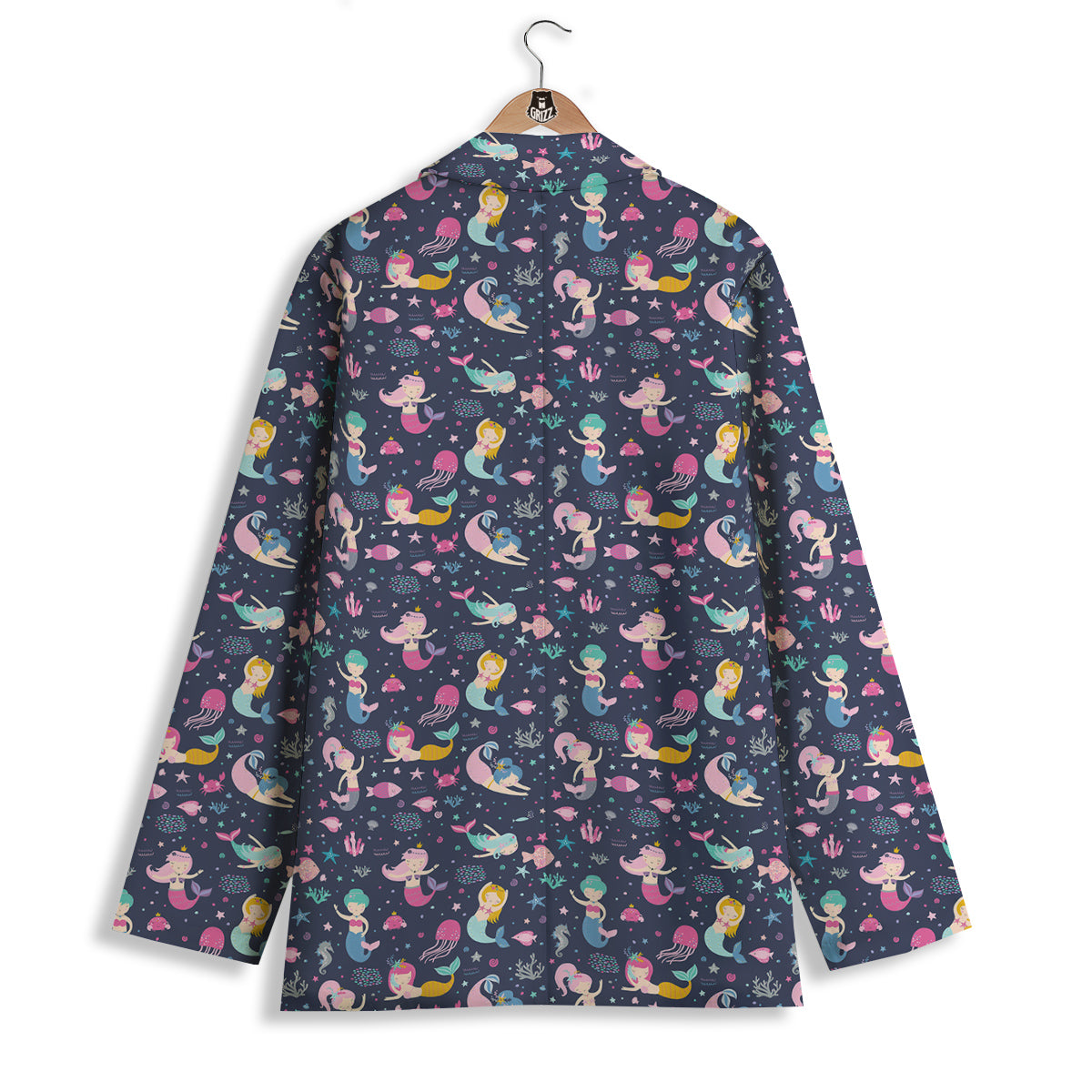 Mermaid Cute Print Pattern Women's Blazer-grizzshop