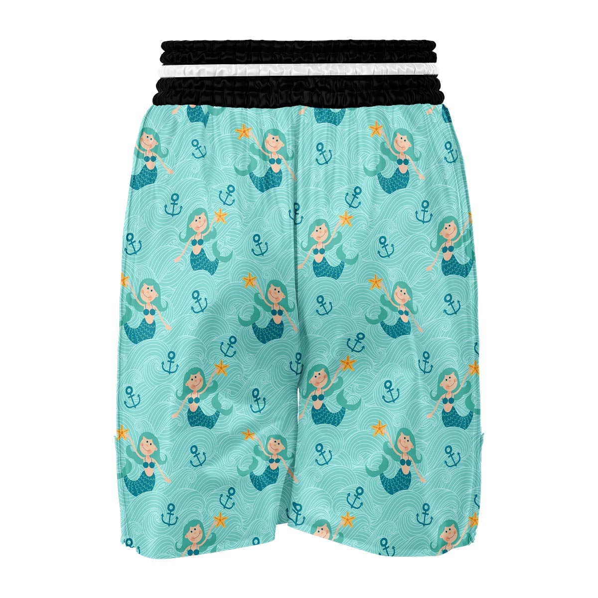 Mermaid Pastel Pattern Print Boxing Shorts-grizzshop