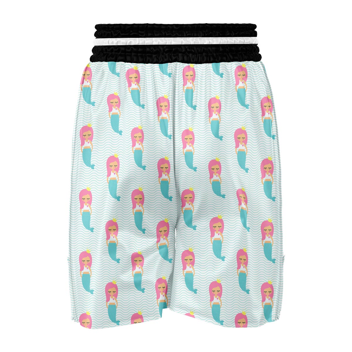 Mermaid Print Pattern Boxing Shorts-grizzshop