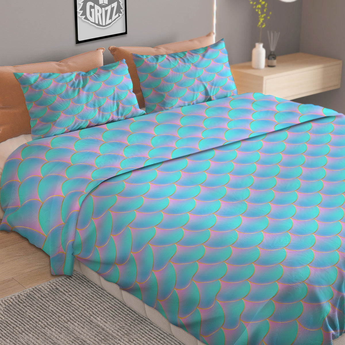Mango Cute Print Pattern Duvet Cover Bedding Set