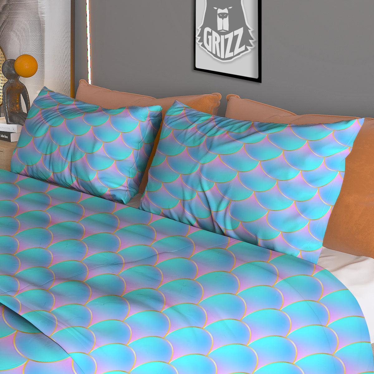 Mango Cute Print Pattern Duvet Cover Bedding Set