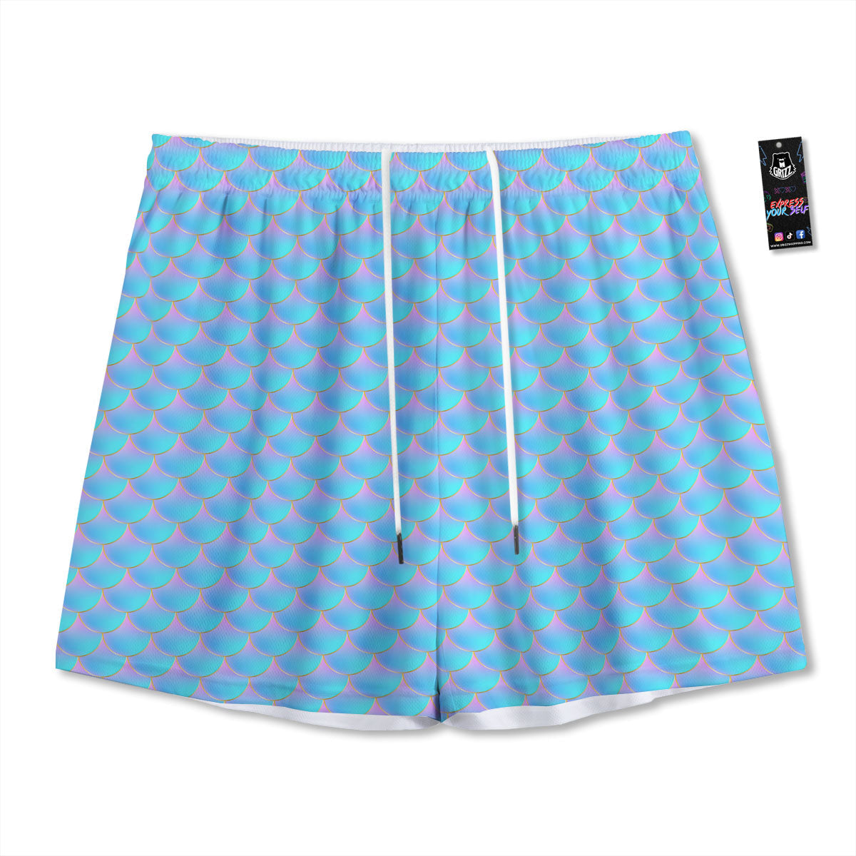 Mango Cute Print Pattern Mesh Shorts