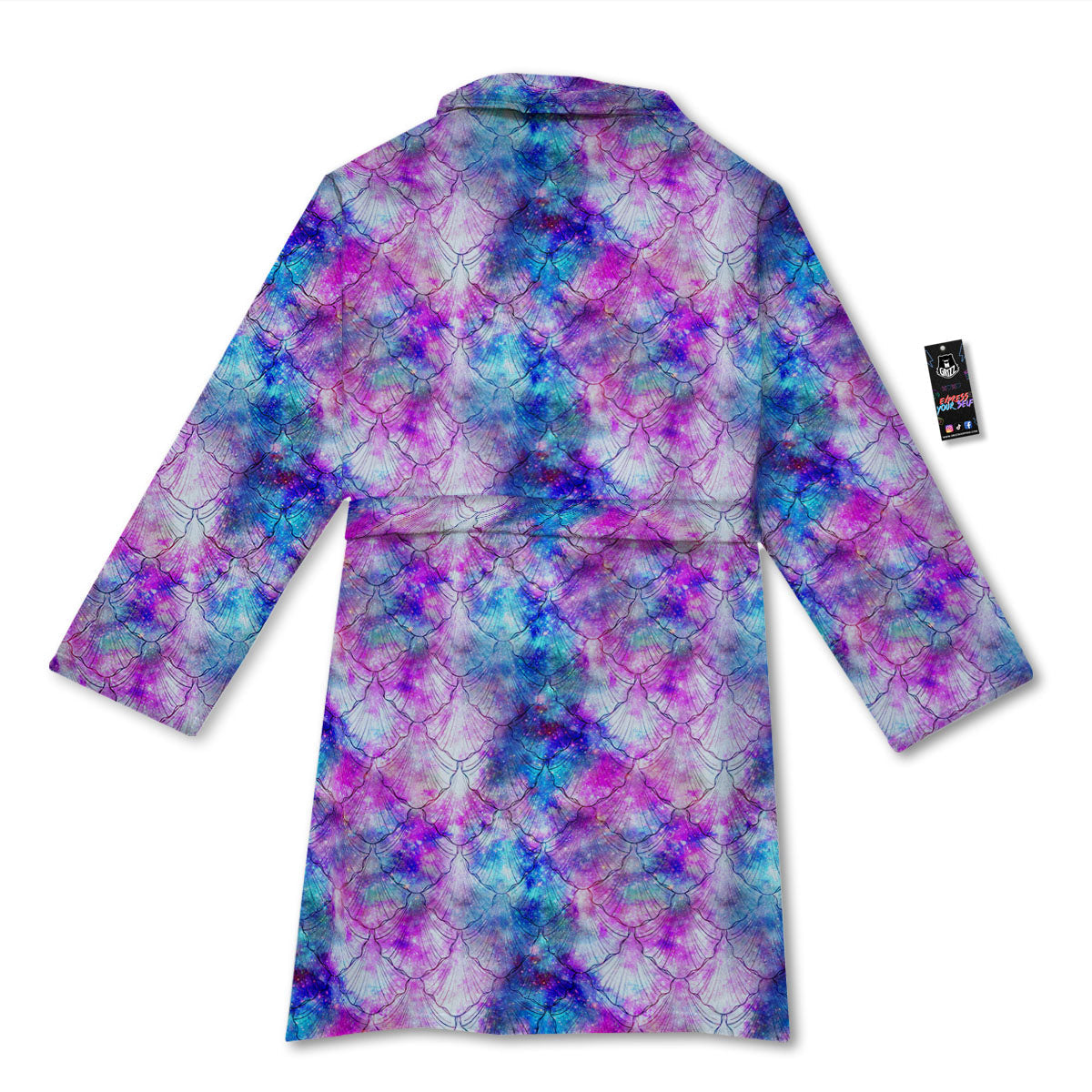 Mermaid Scales Galaxy Print Pattern Bathrobe-grizzshop