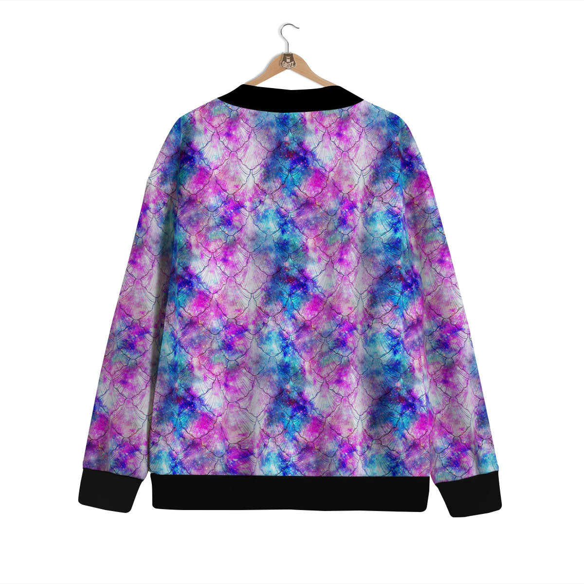 Mermaid Scales Galaxy Print Pattern Cardigan-grizzshop