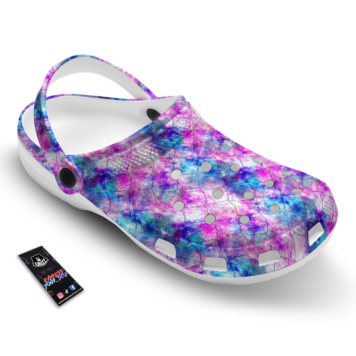 Mermaid Scales Galaxy Print Pattern Clog-grizzshop
