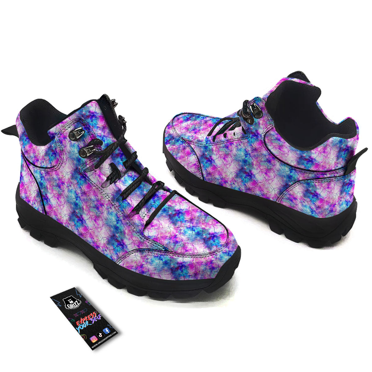 Mermaid Scales Galaxy Print Pattern Hiking Shoes-grizzshop