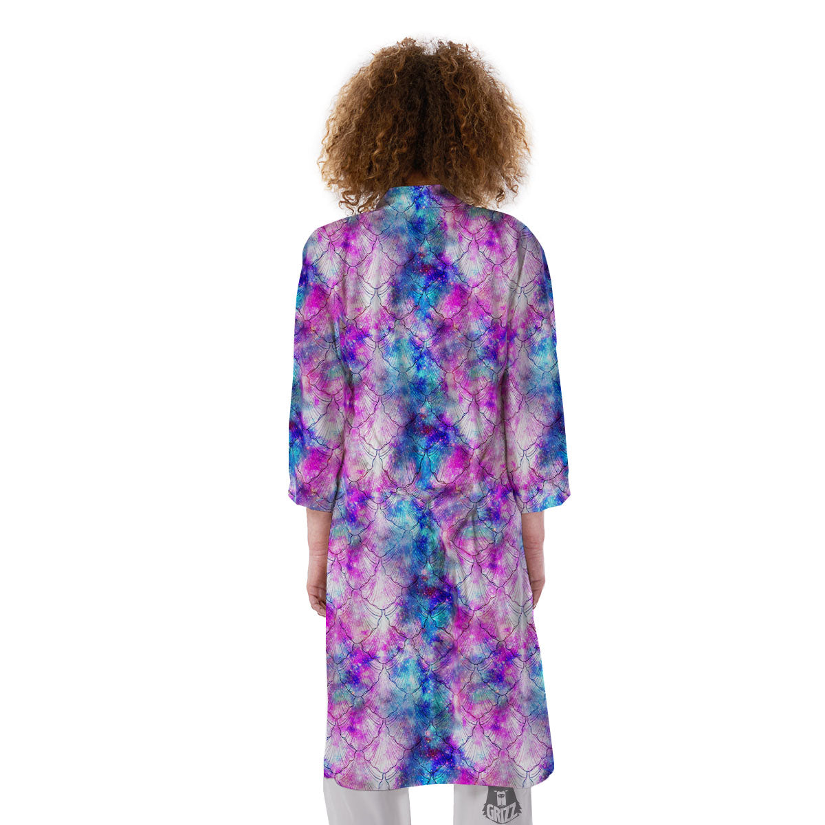 Mermaid Scales Galaxy Print Pattern Kimono-grizzshop