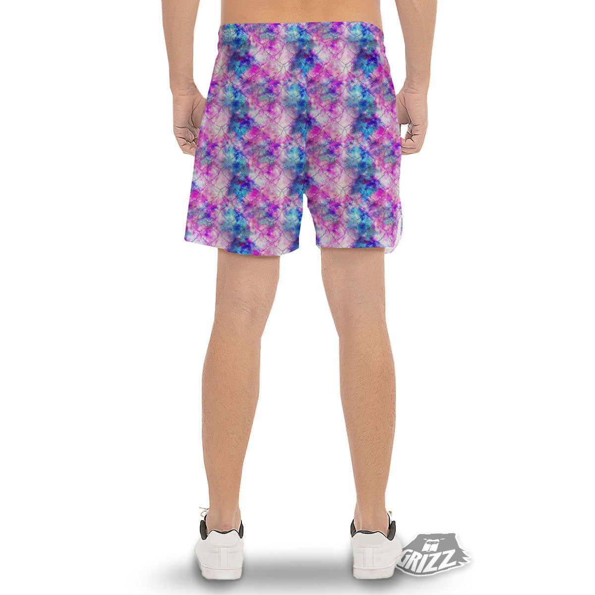Mermaid Scales Galaxy Print Pattern Men's Gym Shorts-grizzshop