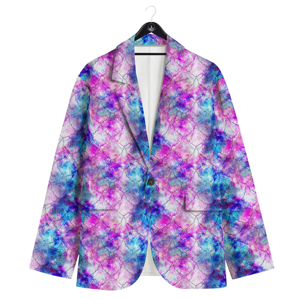 Mermaid Scales Galaxy Print Pattern Men's Sport Coat-grizzshop