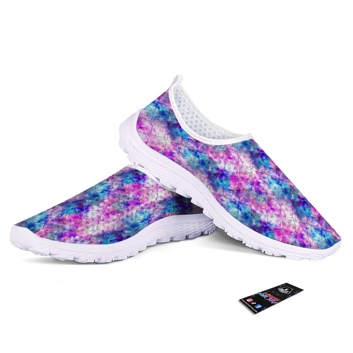 Mermaid Scales Galaxy Print Pattern Nurse Shoes-grizzshop