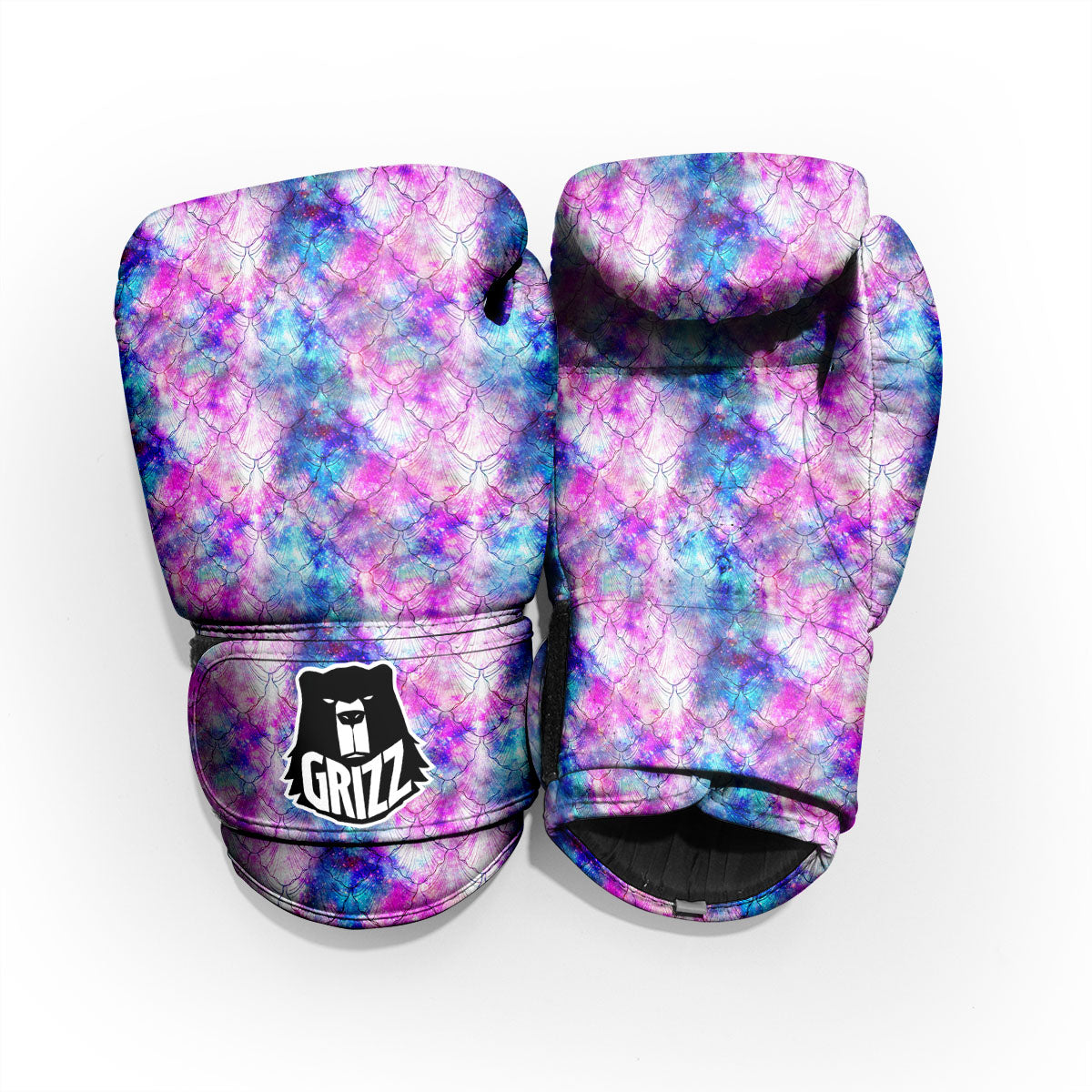 Mermaid Scales Galaxy Print Pattern Pro Boxing Glove