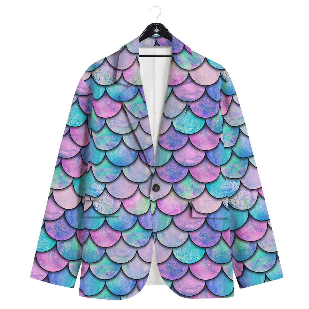 Mermaid Scales Pink And Teal Print Pattern Men's Sport Coat-grizzshop