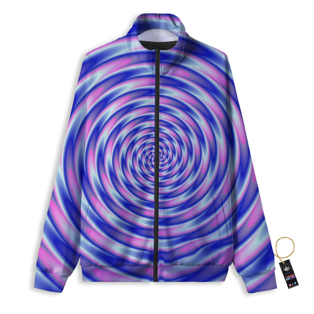 Mermaid Scales Pink And Teal Print Pattern Track Jacket-grizzshop
