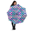 Mermaid Scales Pink And Teal Print Pattern Umbrella-grizzshop