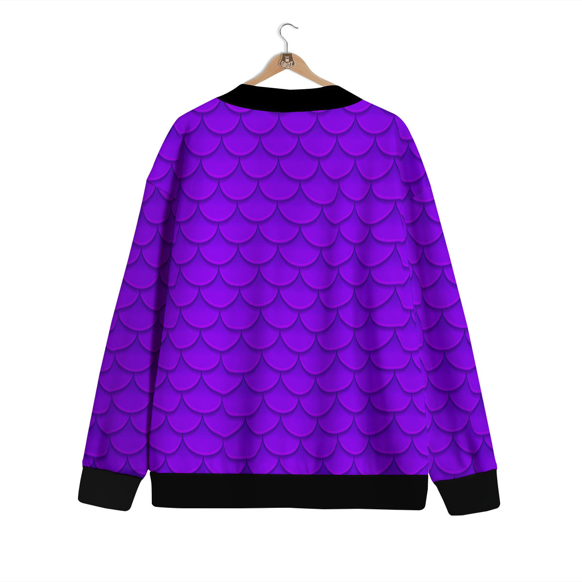 Mermaid Scales Purple Print Pattern Cardigan-grizzshop