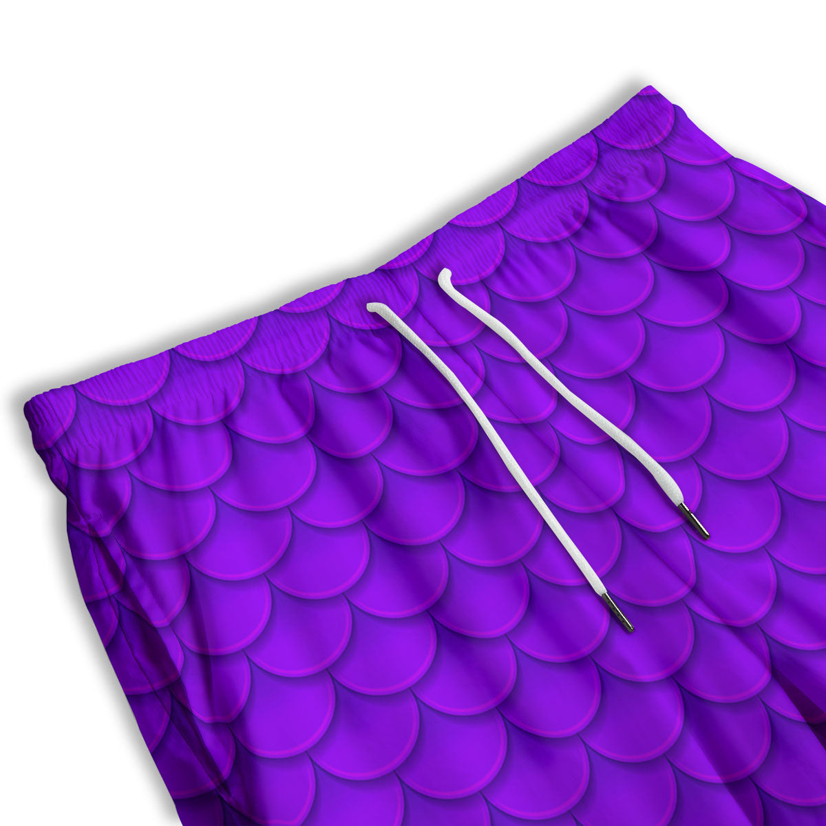 Mermaid Scales Purple Print Pattern Men's Athletic Shorts