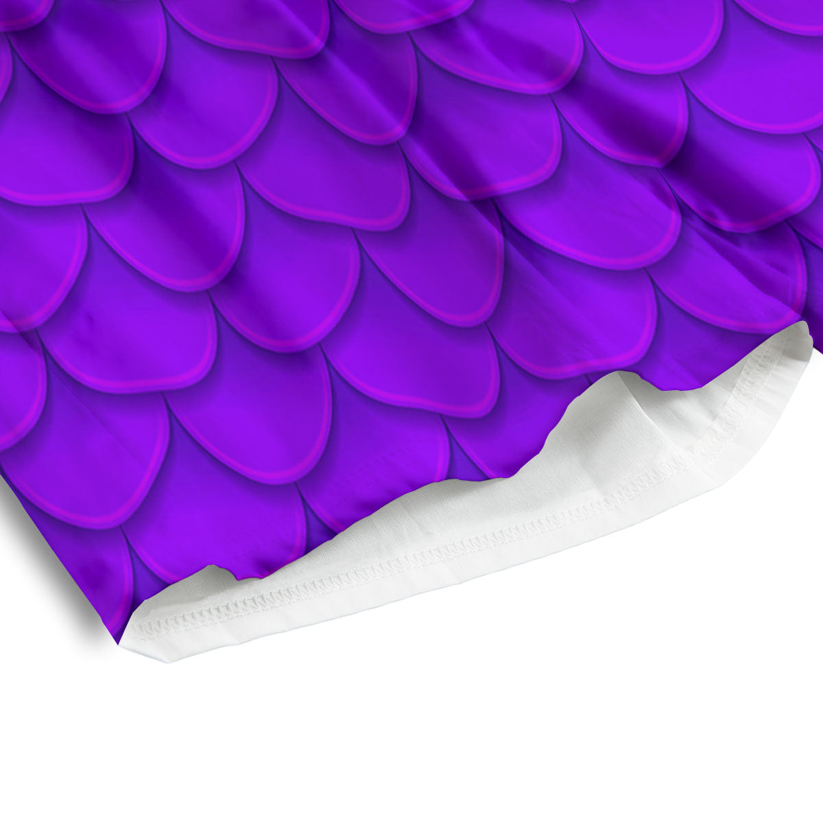 Mermaid Scales Purple Print Pattern Men's Athletic Shorts