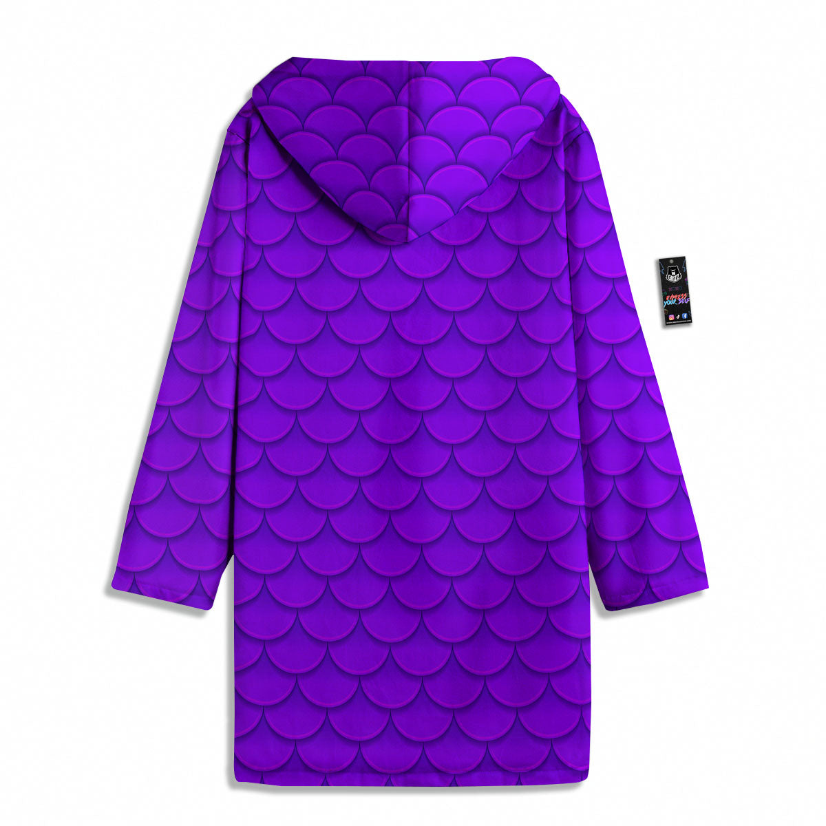 Mermaid Scales Purple Print Pattern Men's Windbreaker Jacket-grizzshop