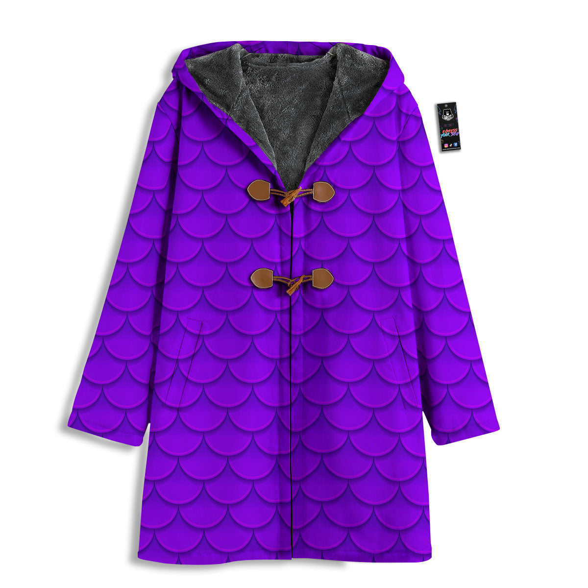 Mermaid Scales Purple Print Pattern Men's Windbreaker Jacket-grizzshop