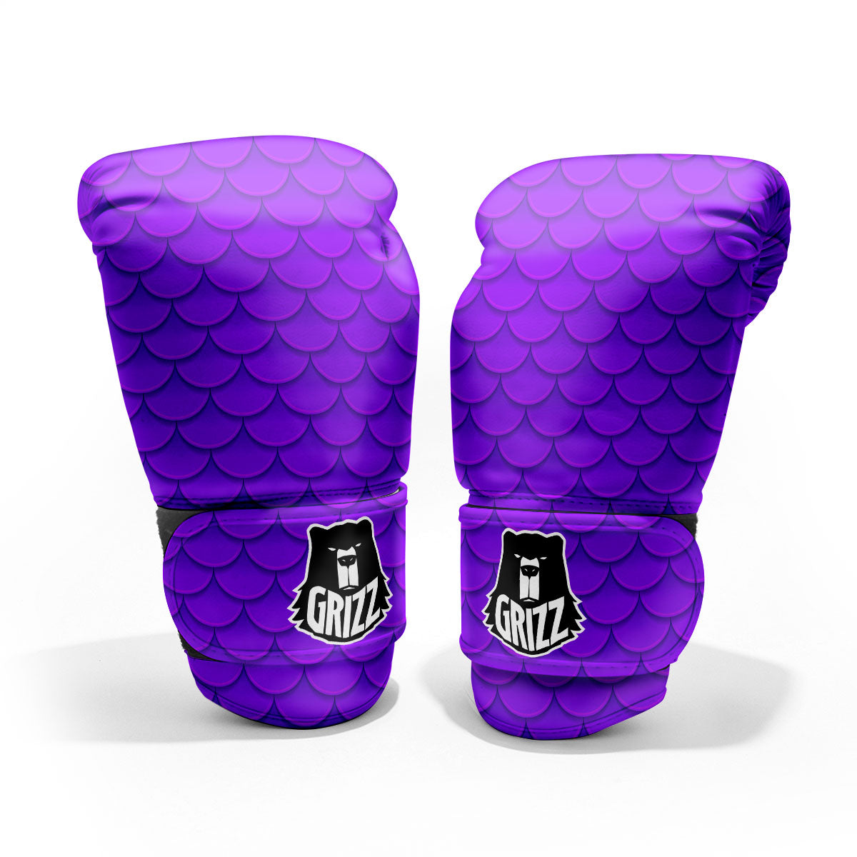 Mermaid Scales Purple Print Pattern Pro Boxing Glove