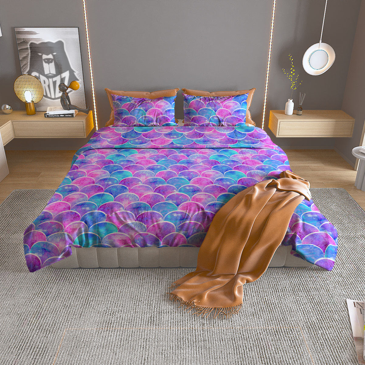 Moving Optical Illusion Yellow Big Bang Duvet Cover Bedding Set