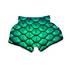 Mermaid Scales Teal Green Muay Thai Boxing Shorts-grizzshop