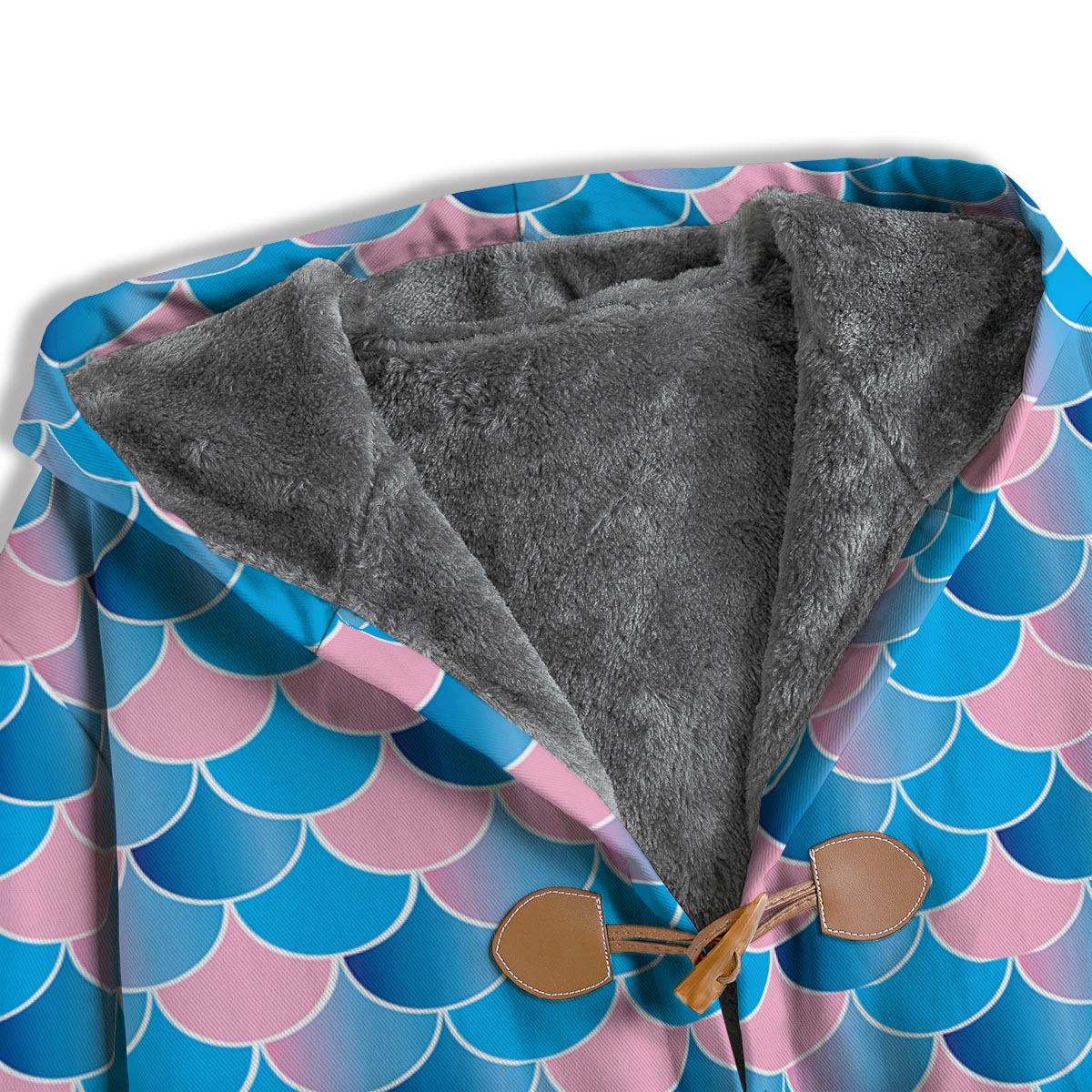 Mermaid Scales Teal Pink Print Pattern Men's Windbreaker Jacket-grizzshop