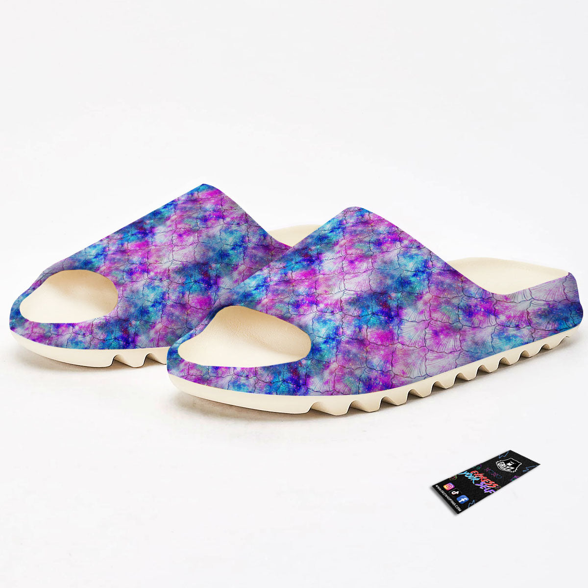 Mermaid Scales Galaxy Print Pattern Sandals-grizzshop