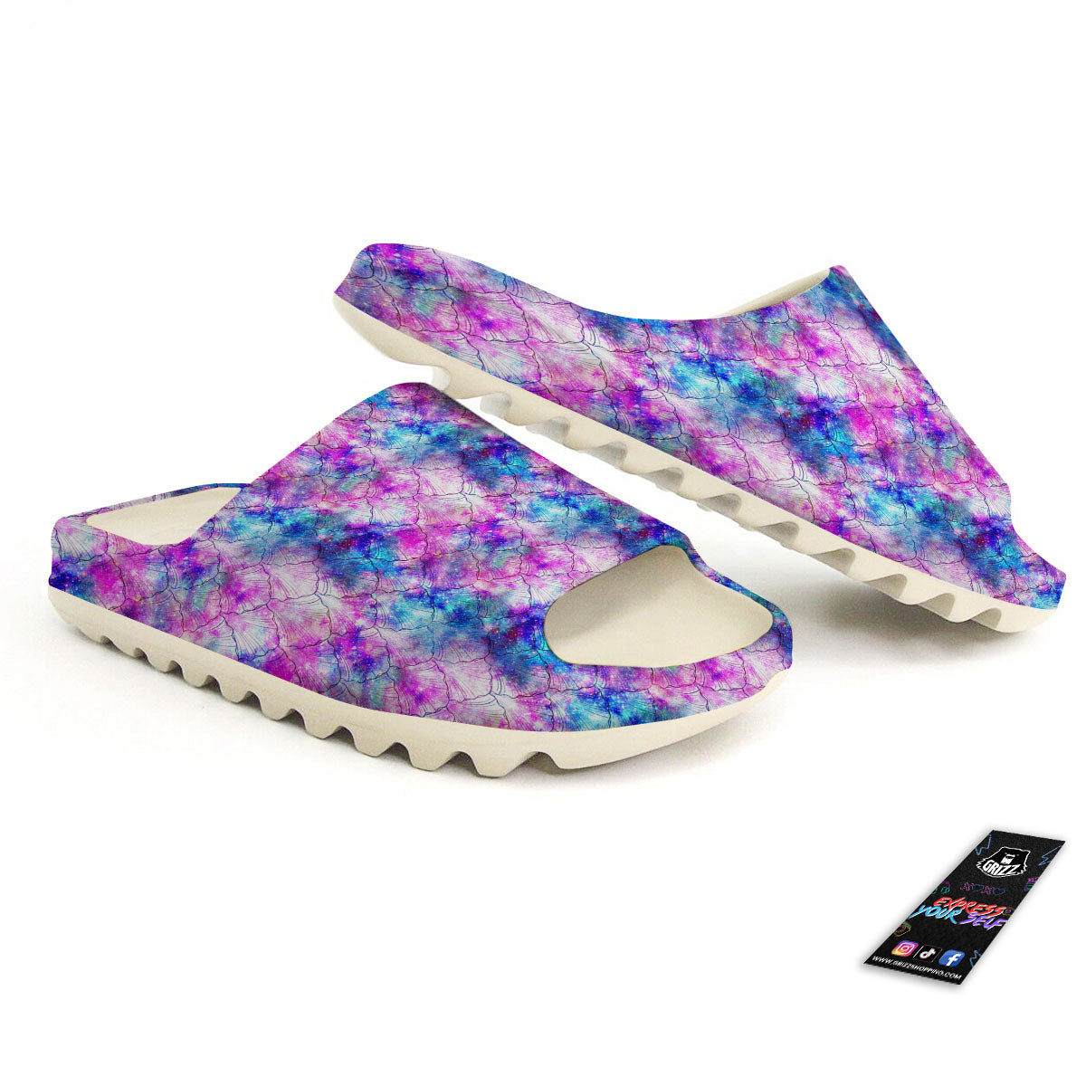 Mermaid Scales Galaxy Print Pattern Sandals-grizzshop
