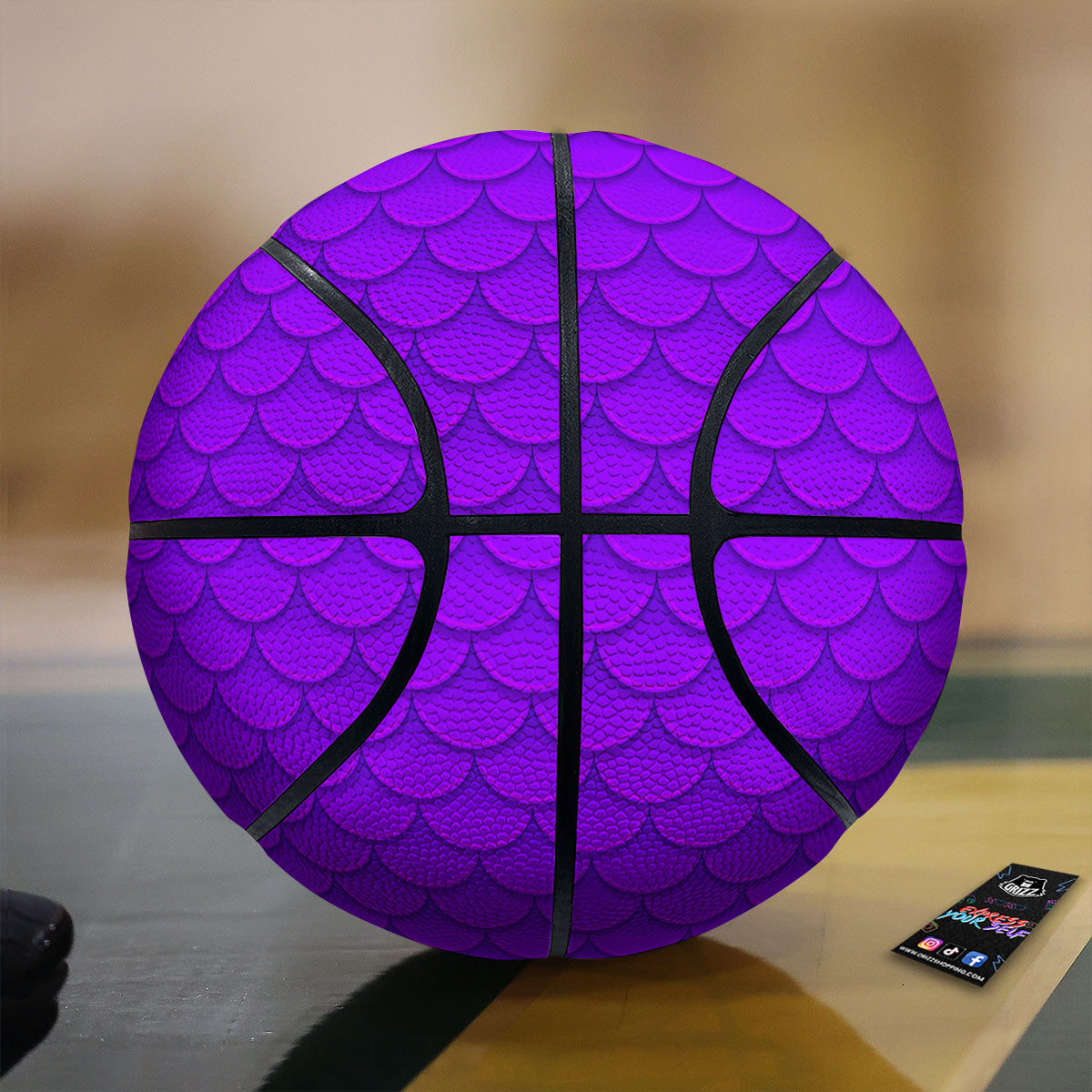 Moving Optical Illusion Yellow Big Bang Basketball