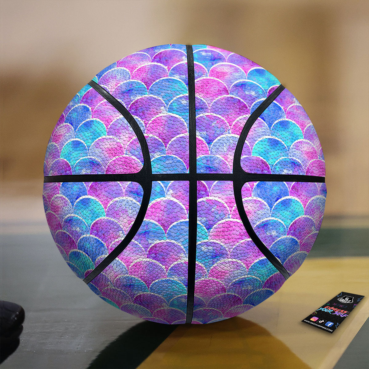 Moving Optical Yellow Dizzy Illusion Basketball