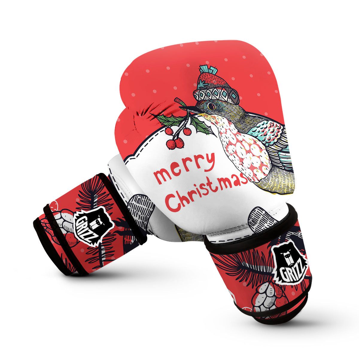 Merry Christmas Bird Boxing Gloves-grizzshop