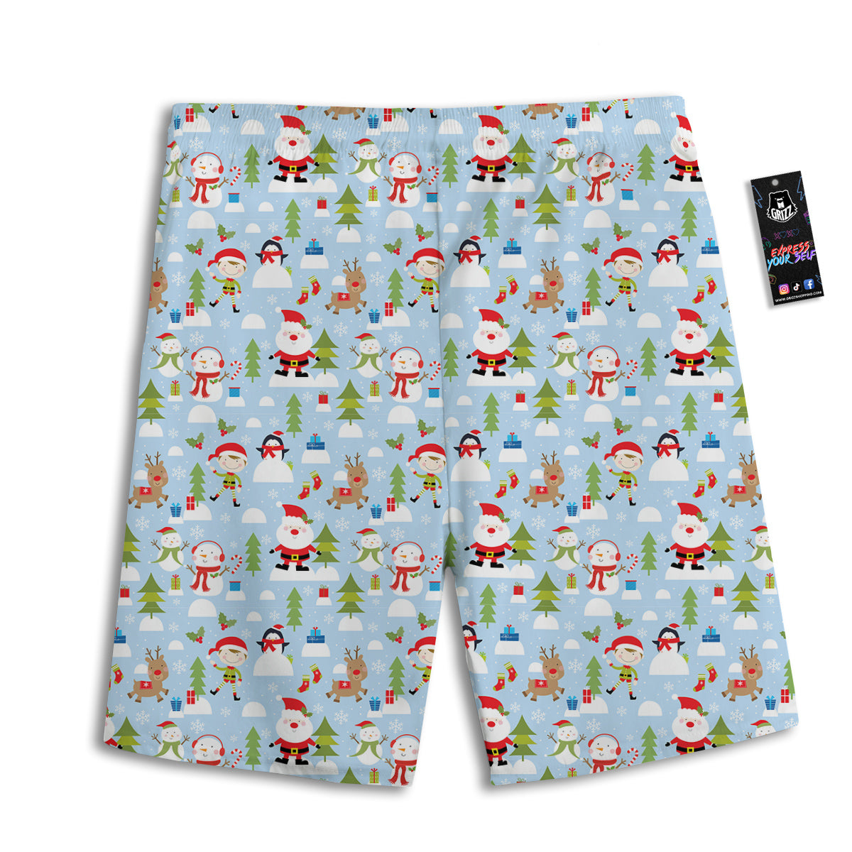 Palm Tree Print Pattern Men's Athletic Shorts