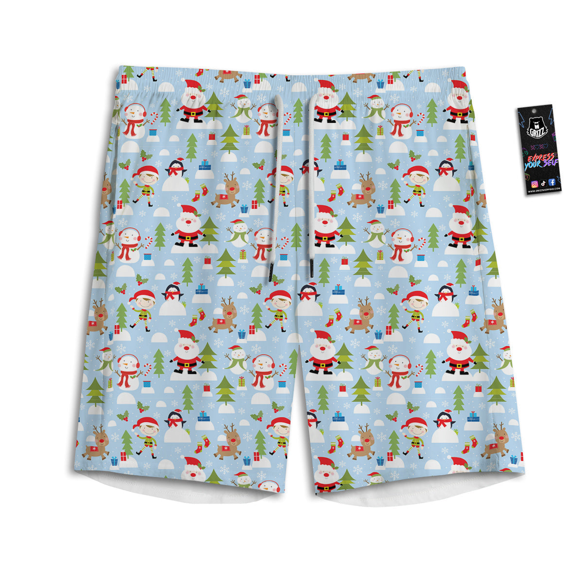 Palm Tree Print Pattern Men's Athletic Shorts