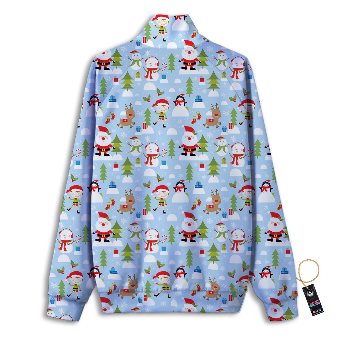 Merry Christmas Cute Print Pattern Track Jacket-grizzshop