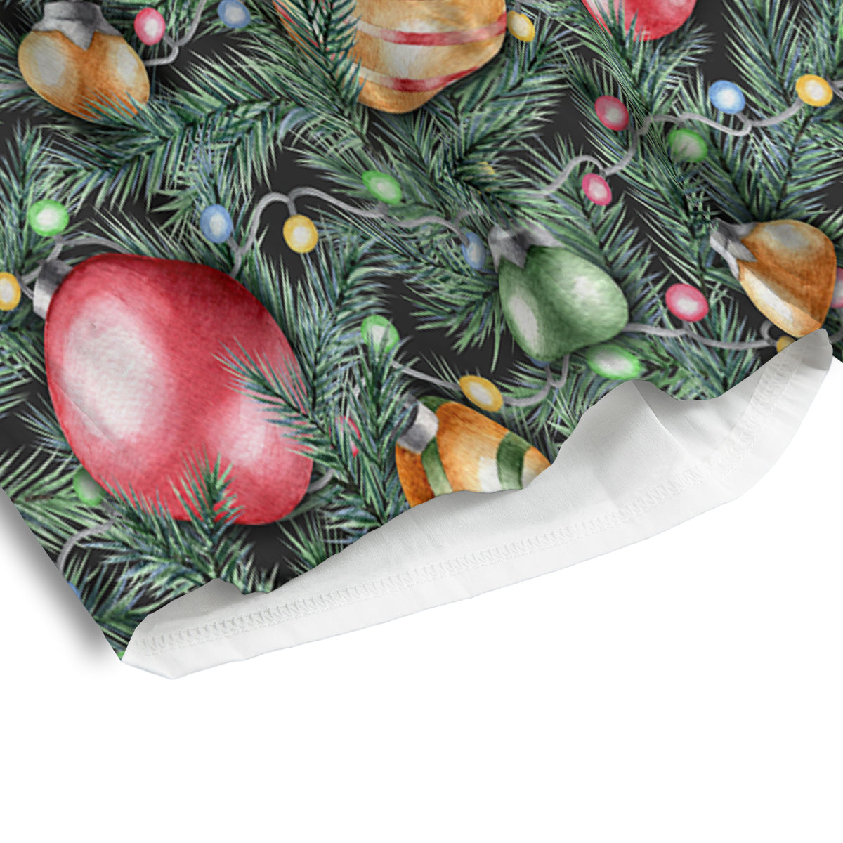 Merry Christmas Watercolor Print Pattern Men's Athletic Shorts