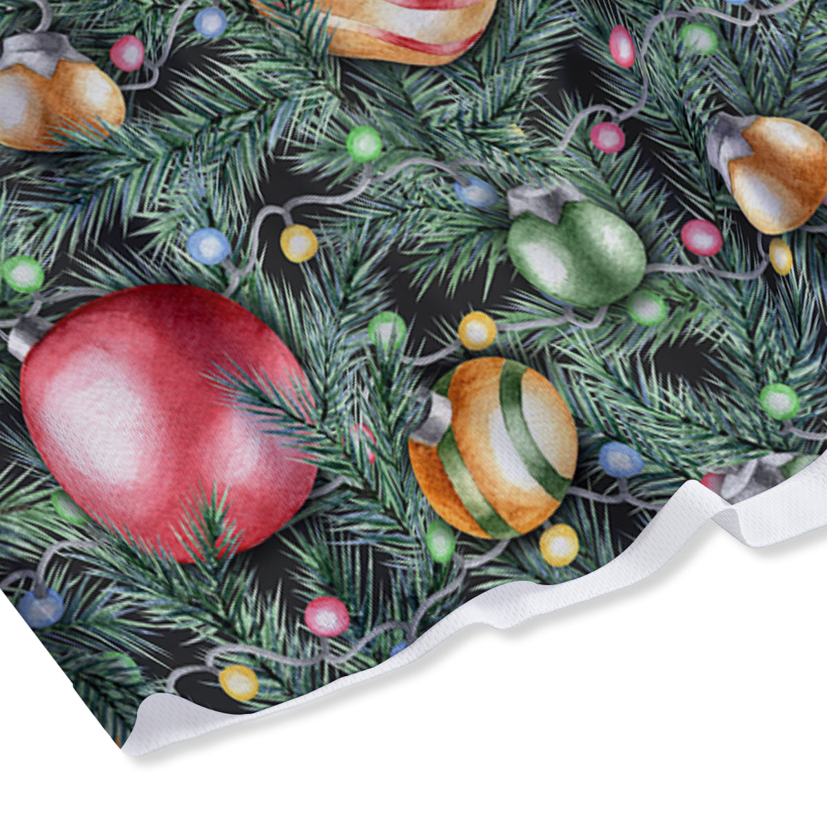 Merry Christmas Watercolor Print Pattern Mesh Shorts