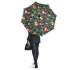 Merry Christmas Watercolor Print Pattern Umbrella-grizzshop