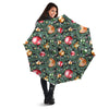 Merry Christmas Watercolor Print Pattern Umbrella-grizzshop