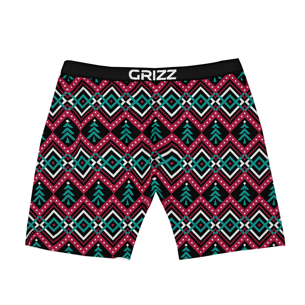Merry Christmas Zigzag Print Pattern Boxer Briefs-grizzshop