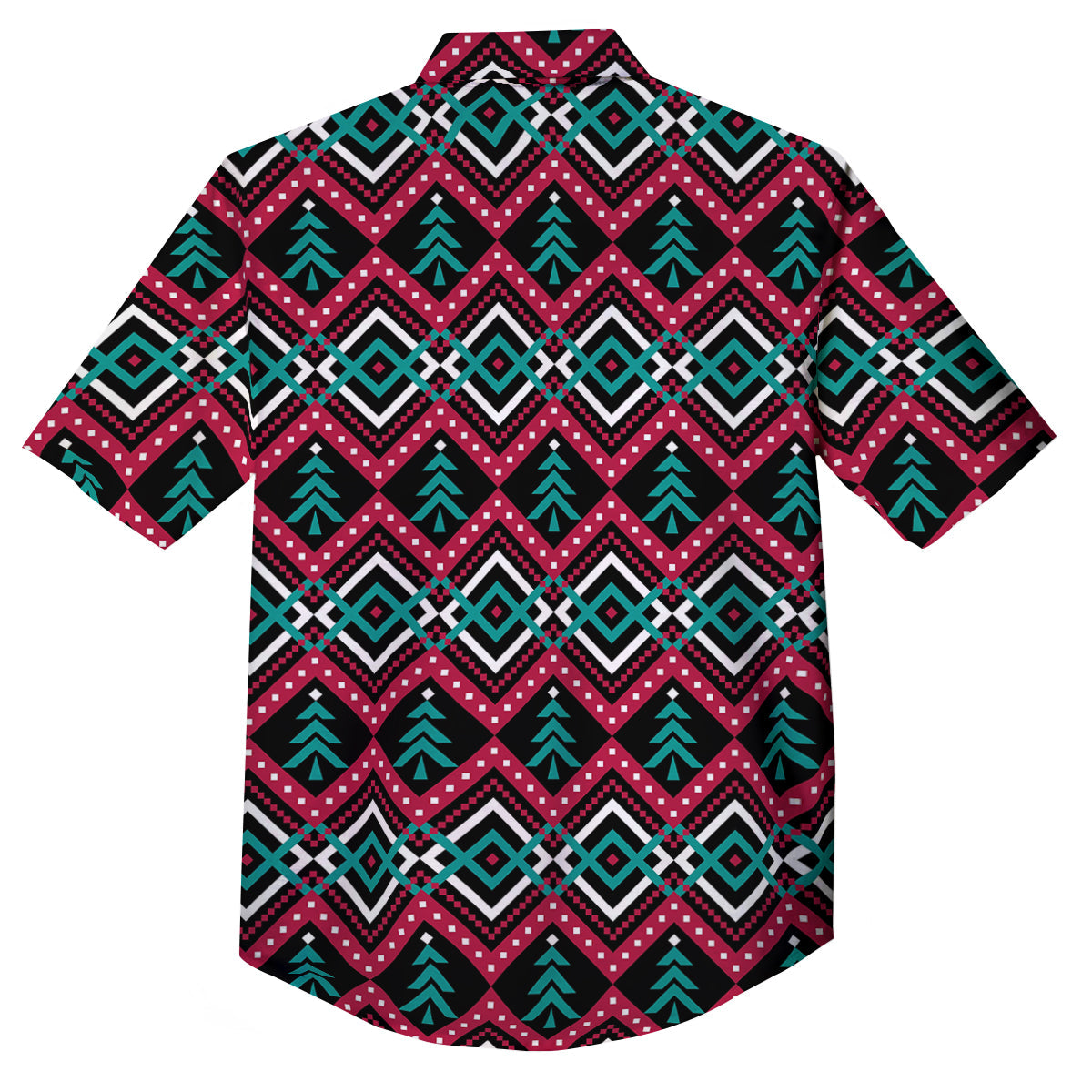 Merry Christmas Zigzag Print Pattern Button Up Shirt-grizzshop