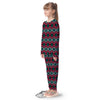 Merry Christmas Zigzag Print Pattern Kid's Pajamas-grizzshop