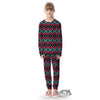 Merry Christmas Zigzag Print Pattern Kid's Pajamas-grizzshop